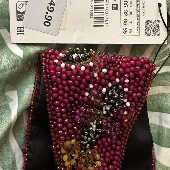 ZARA BEADED SASH BELT-NWT - Picture 7 of 7